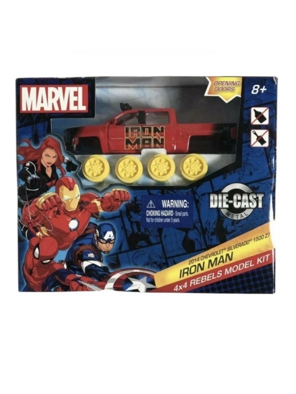 Marvel 2017 Chevrolet Silverado 1500271 Iron Man 4x4 Truck Model Kit, Ironman